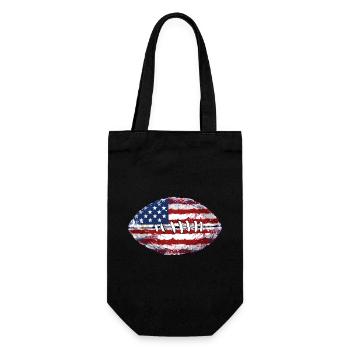 American Football USA Flagge - Geschenkbeutel für Flaschen - Schwarz - Vorne