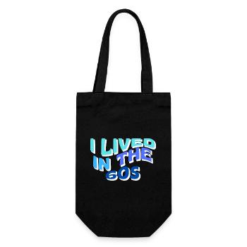 Ich lebte in den 60er Jahren - Geschenkbeutel für Flaschen - Schwarz - Vorne