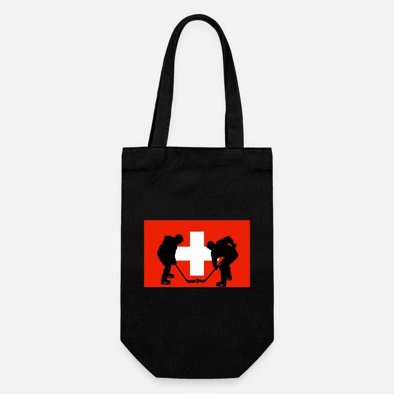 La Suisse, mon pays avec un drapeau ! - Sac à bouteille - noir