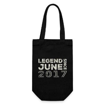 June 2017 Birthday June 2017 June Gift 2017 - Gift Bag for Bottles - black - Front