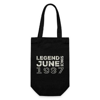 Juni 1987 Geburtstag Juni 1987 Juni Geschenk 1987 - Geschenkbeutel für Flaschen - Schwarz - Vorne