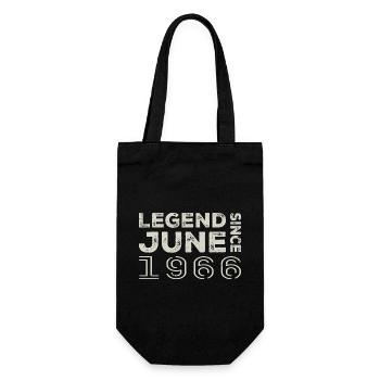 June 1966 Birthday June 1966 June Gift 1966 - Gift Bag for Bottles - black - Front