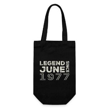 June 1977 Birthday June 1977 June Gift 1977 - Gift Bag for Bottles - black - Front