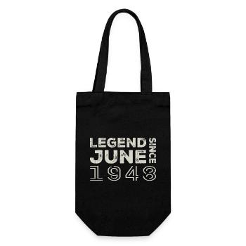 Juni 1948 Geburtstag Juni 1948 Juni Geschenk 1948 - Geschenkbeutel für Flaschen - Schwarz - Vorne