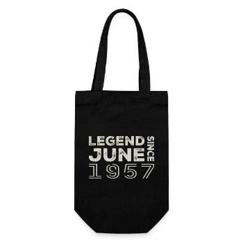 June 1957 Birthday June 1957 June Gift 1957 - Gift Bag for Bottles - black - Front