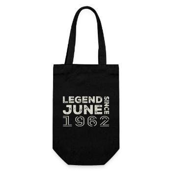 Juni 1962 Geburtstag Juni 1962 Juni Geschenk 1962 - Geschenkbeutel für Flaschen - Schwarz - Vorne