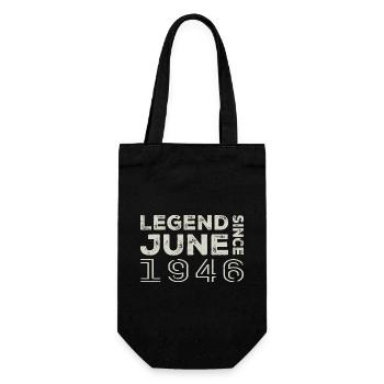 Juni 1946 Geburtstag Juni 1946 Juni Geschenk 1946 - Geschenkbeutel für Flaschen - Schwarz - Vorne