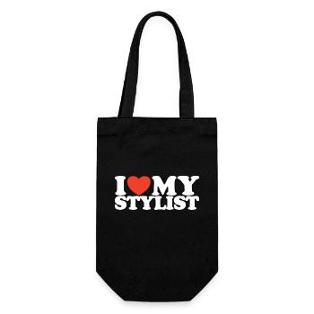 I love My stylist Herz Shirt - Geschenkbeutel für Flaschen - Schwarz - Vorne