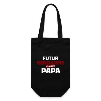 Bodysuit baby future gendarme like dad - Gift Bag for Bottles - black - Front