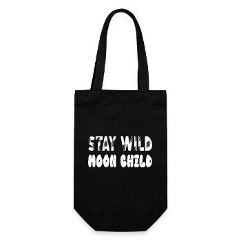 Stay wild Moonchild - Gift Bag for Bottles - black - Front