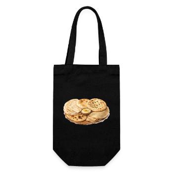 internationale Fladenbrotplatte - Geschenkbeutel für Flaschen - Schwarz - Vorne