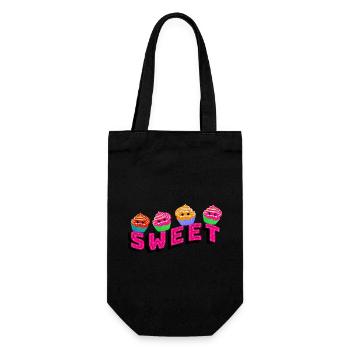 Cute cupcakes - Gift Bag for Bottles - black - Front