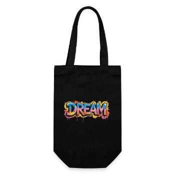 DREAM graffiti design full of color and motivation - Gift Bag for Bottles - black - Front