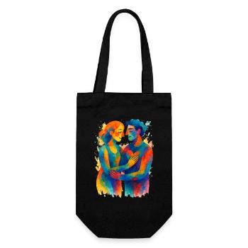 0013 amour abstrait - Sac à bouteille - noir - Devant