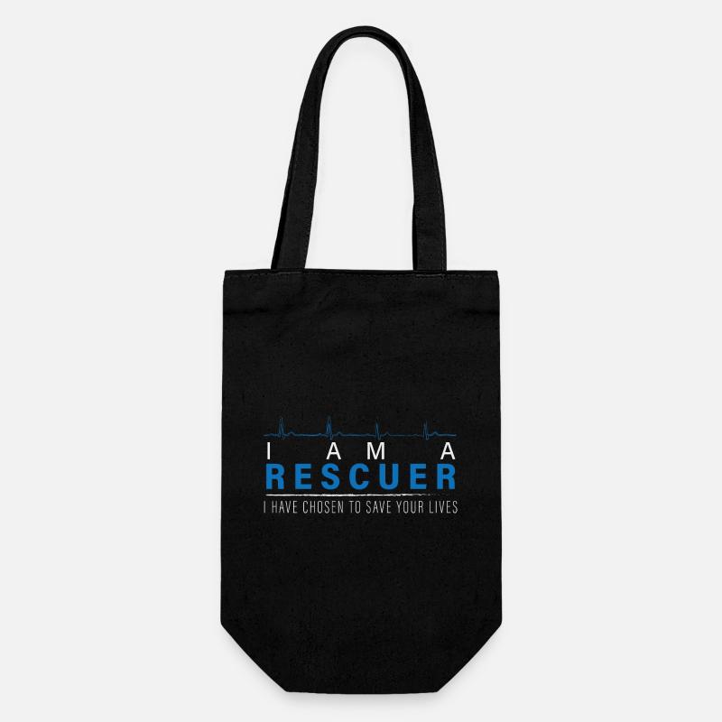 Je suis un sauveteur - Sac à bouteille - noir