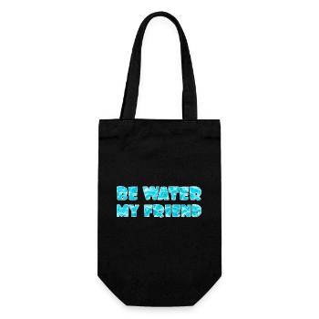 Be Water my Friend - Gift Bag for Bottles - black - Front