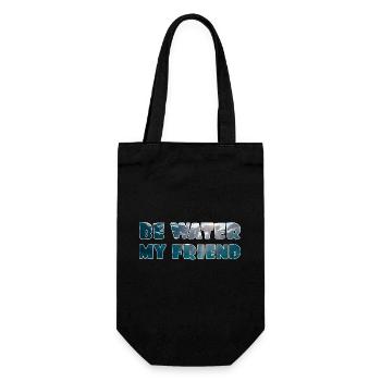 Be Water my Friend - Gift Bag for Bottles - black - Front