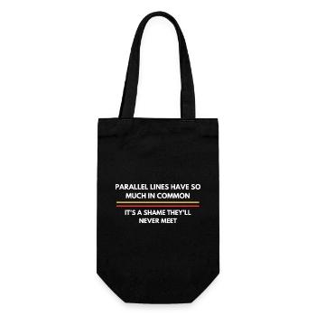Funny Math Nerd Quote | Math Teacher - Gift Bag for Bottles - black - Front