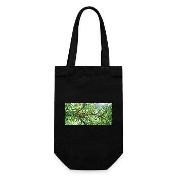 Die anmutigen Äste eines Baumes - Geschenkbeutel für Flaschen - Schwarz - Vorne