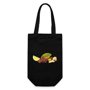 Gewürze für Masala Tee - Geschenkbeutel für Flaschen - Schwarz - Vorne