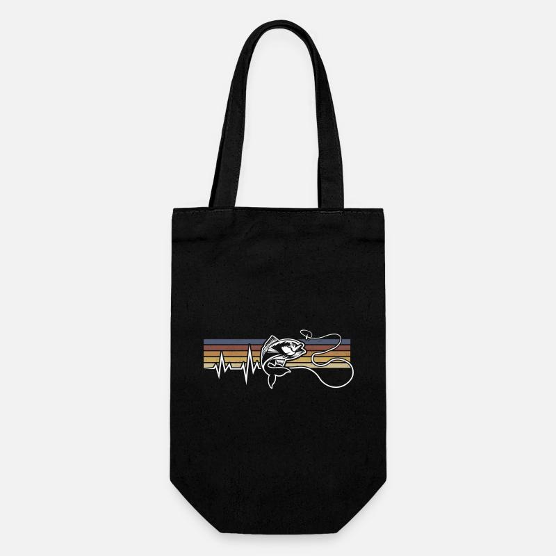 PÊCHE HEARTBEAT ECG PÊCHE HAMEÇON PÊCHEUR PÊCHEUR - Sac à bouteille - noir