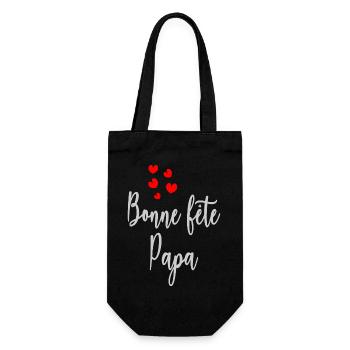 BONNE FÊTE PAPA. PAPA. FÊTE DES PÈRES. BONNE FÊTE - Sac à bouteille - noir - Devant