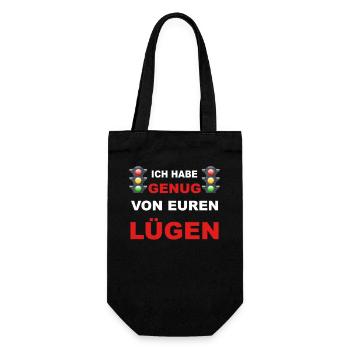 Stoppt die Ampel - ich hab genug von euren Lügen - Geschenkbeutel für Flaschen - Schwarz - Vorne