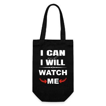 Je peux et je le ferai, regardez-moi - Sac à bouteille - noir - Devant