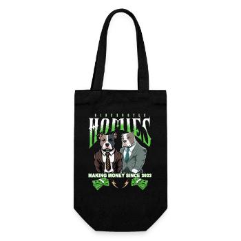 Sidehustle Homies - making money since 2023 - Geschenkbeutel für Flaschen - Schwarz - Vorne