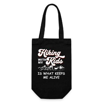 Randonner avec mes enfants me permet de rester en vie - Sac à bouteille - noir - Devant