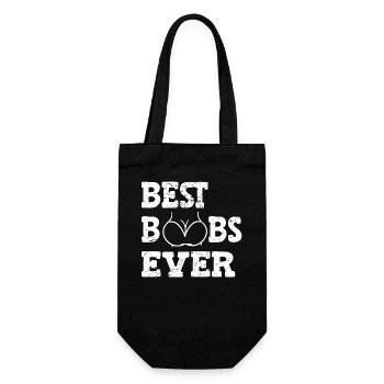Best Boobs Ever - Geschenkbeutel für Flaschen - Schwarz - Vorne