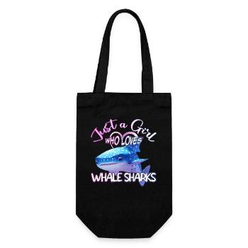 Just a Girl who loves Whale Sharks - Scuba diving - Geschenkbeutel für Flaschen - Schwarz - Vorne