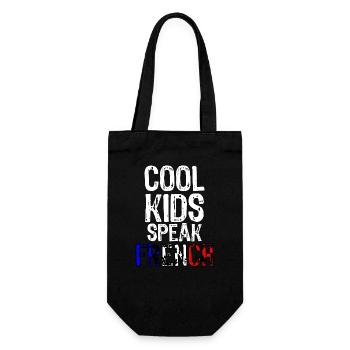 Französische Sprache Coole Kinder sprechen Französisch Geschenk Frankreich - Geschenkbeutel für Flaschen - Schwarz - Vorne
