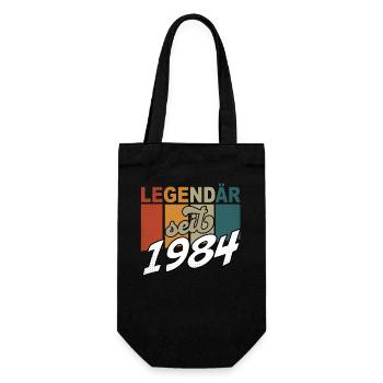 40. Geburtstag Mann Frau 40 Jahre 1984 Geschenk - Geschenkbeutel für Flaschen - Schwarz - Vorne