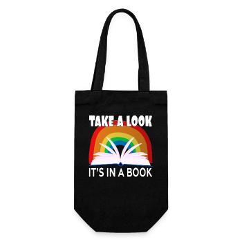 Take a Look It's In A Book Vintage Bookworm - Gift Bag for Bottles - black - Front