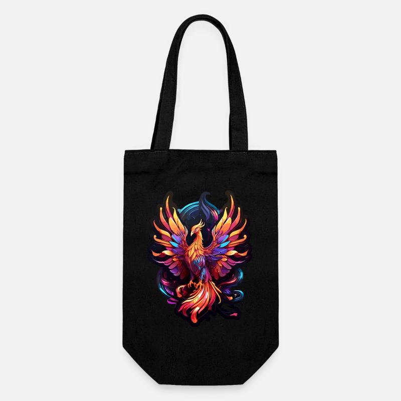 Phönix - Geschenkbeutel für Flaschen - Schwarz