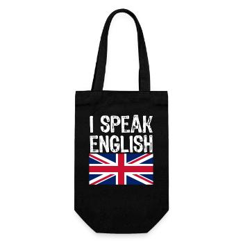 Je parle anglais drôle cadeau pour les États-Unis - Sac à bouteille - noir - Devant
