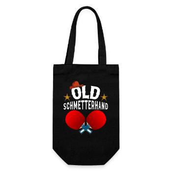 Vieux papillon main Tennis de Table Design - Sac à bouteille - noir - Devant