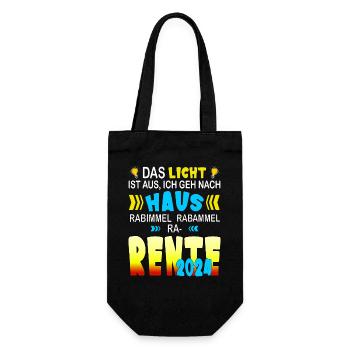 Rente 2024 - Kinderlied St. Martin - Geschenkbeutel für Flaschen - Schwarz - Vorne