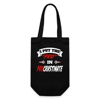 J’ai mis le pro en procrastination - Sac à bouteille - noir - Devant