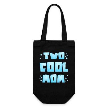 Two cool - 2. Geburtstag für Mama - Geschenkbeutel für Flaschen - Schwarz - Vorne