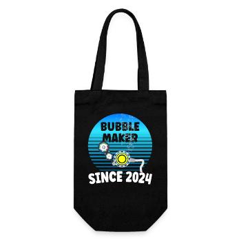Bubblemaker Scuba Diving seit 2024 - Geschenkbeutel für Flaschen - Schwarz - Vorne