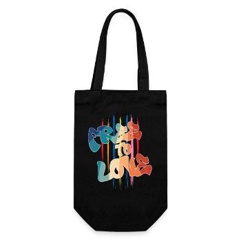 Free To Love - Gift Bag for Bottles - black - Front