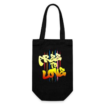 Free To Love - Gift Bag for Bottles - black - Front