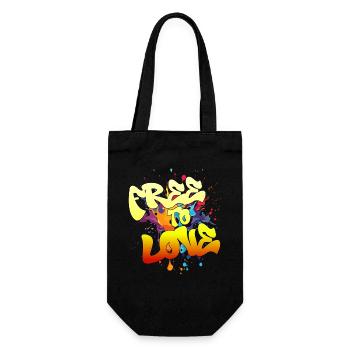 Free To Love - Gift Bag for Bottles - black - Front