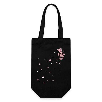 Sakura - Fleurs de cerisier - Sac à bouteille - noir - Devant