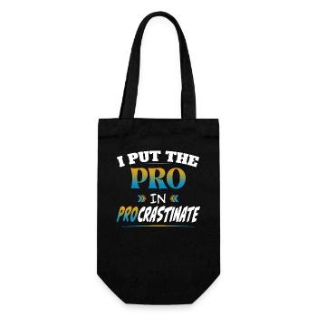 J’ai mis le pro en procrastination - Sac à bouteille - noir - Devant