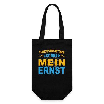 Sounds sarcastic, but I'm serious - Gift Bag for Bottles - black - Front
