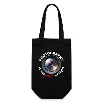 La photographie est la poésie de la lumière - Sac à bouteille - noir - Devant