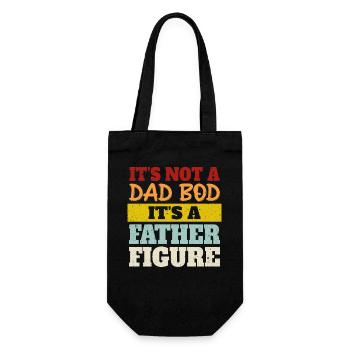 It's not a dad bod its a father figure funny quote - Gift Bag for Bottles - black - Front